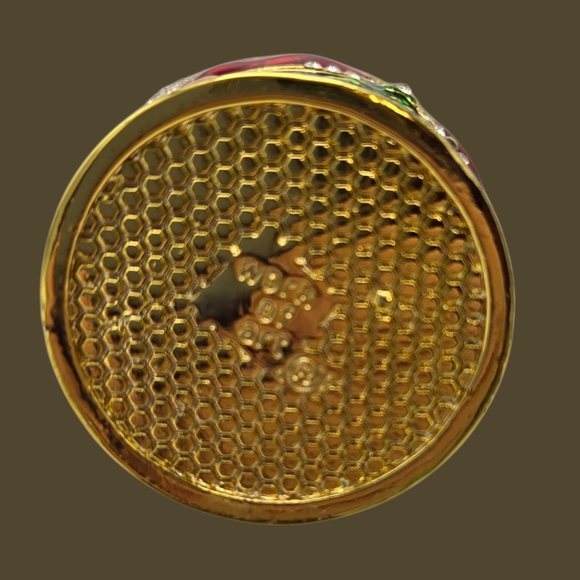 Vintage Work of Art Toy Soldier Trinket Box Rhinestones Enamel Gold Tone - Picture 6 of 8